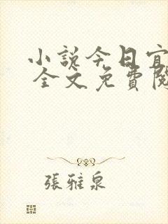 小说今日宜偏爱 全文免费阅读