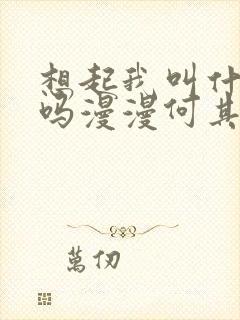 想起我叫什么了吗漫漫何其多