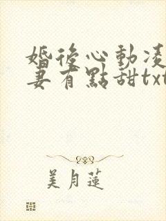 婚后心动凌总追妻有点甜txt下载全本