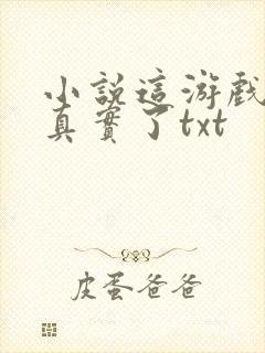 小说这游戏也太真实了txt
