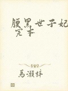 腹黑世子妃日常 完本封面