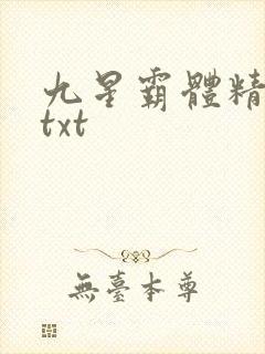 九星霸体精校版txt封面