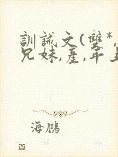 训诫文(双*,兄妹,产,年上)小说