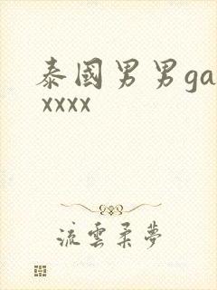 泰国男男gay xxxx