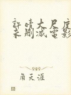 许晴大尺度做爰未删减电影