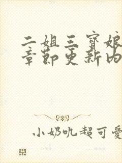 二姐三宝娘最新章节更新内容