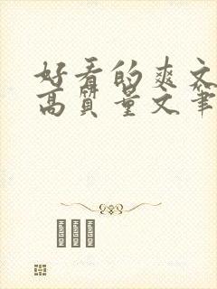 好看的爽文小说高质量文笔好封面