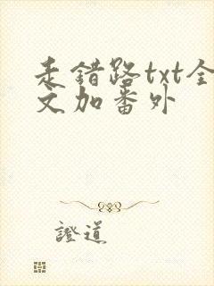 走错路txt全文加番外