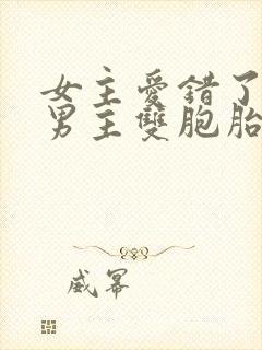 女主爱错了人,男主双胞胎的小说