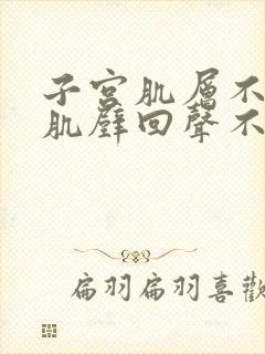 子宫肌层不光滑肌壁回声不均匀