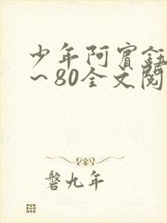 少年阿宾钰慧1～80全文阅读目录