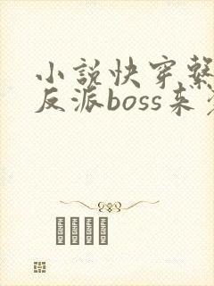 小说快穿系统之反派boss来袭封面