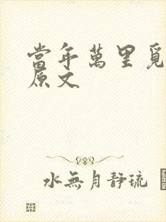 当年万里觅封侯原文