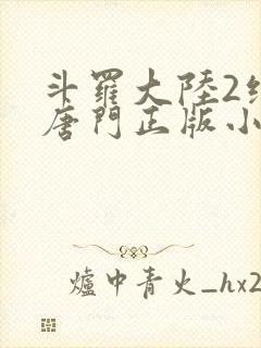 斗罗大陆2绝世唐门正版小说