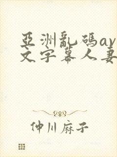 亚洲乱码av中文字幕人妻