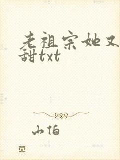 老祖宗她又凶又甜txt封面