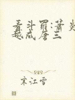 看斗罗:萧炎穿越成唐三封面