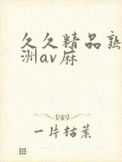 久久精品熟女亚洲av麻封面