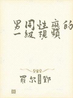 男同性恋的黄色一级视频