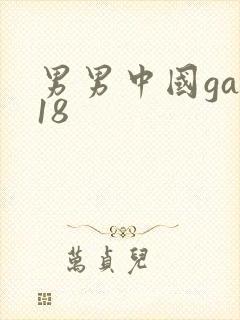 男男中国gay18