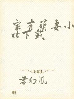 家有萌妻小说txt下载封面