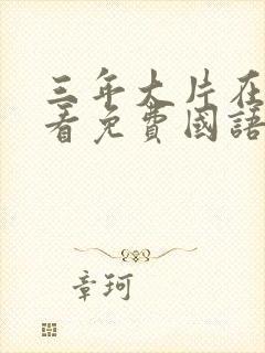 三年大片在线观看免费国语完整版毛片