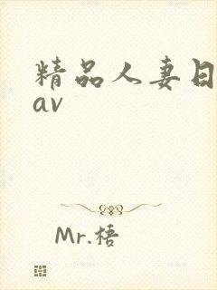 精品人妻日日韩av