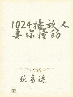 1024播放人妻你懂的