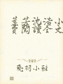 叶芳沈浩小说免费阅读全文最新章节