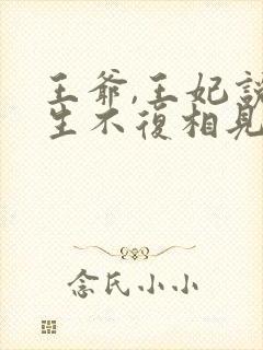 王爷,王妃说此生不复相见大结局封面