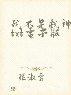 我不是戏神小说txt电子版封面