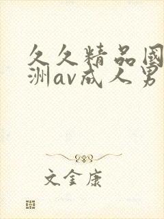 久久精品国产亚洲av成人男男