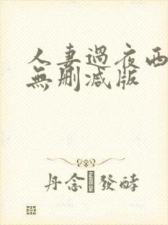 人妻过夜西野翔无删减版