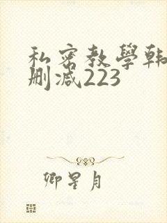 私密教学韩漫无删减223