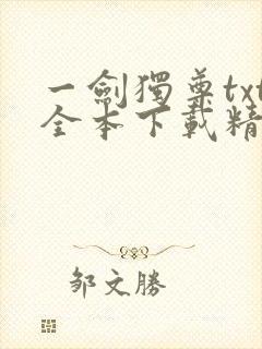 一剑独尊txt全本下载精校版封面