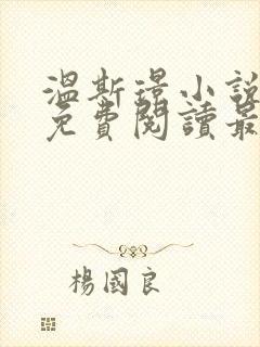 温斯璟小说全文免费阅读最新章节