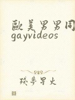 欧美男男同性恋gayvideos