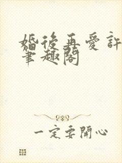 婚后再爱许栀清笔趣阁封面