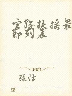 官路扶摇最新章节列表