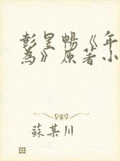 彭昱畅《年少有为》原著小说