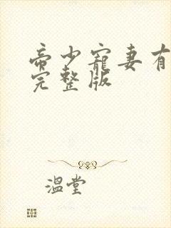 帝少宠妻有点甜完整版