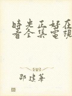 时光正好在线观看全集电视剧免费