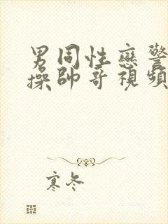 男同性恋警察狂操帅哥视频