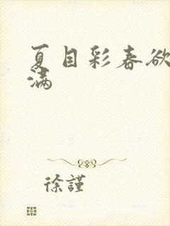 夏目彩春欲求不满封面