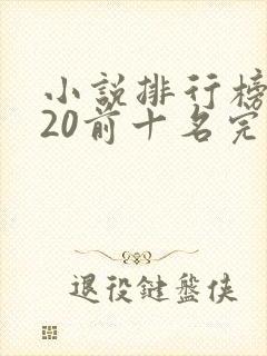 小说排行榜2020前十名完结版封面