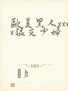 欧美黑人xxxx猛交少妇