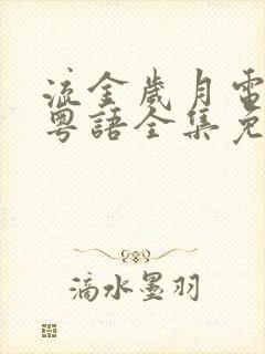 流金岁月电视剧粤语全集免费观看封面