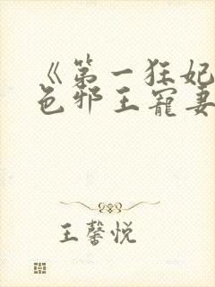 《第一狂妃:绝色邪王宠妻无度》