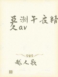 亚洲午夜精品久久av