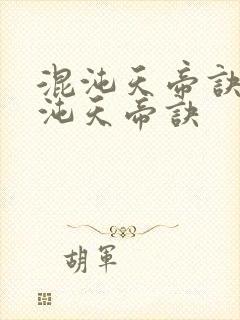 混沌天帝诀 混沌天帝诀封面